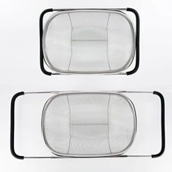 Over The Sink Collapsible Colander Kitchen Strainer Basket-Wash Vegetables And Fruits, Drain Cooked Pasta And Dry Dishes,6-Quart Capacity -Blue 21 Over The Sink Collapsible Colander Kitchen Strainer Basket-Wash Vegetables And Fruits, Drain Cooked Pasta And Dry Dishes,6-Quart Capacity -Blue -KitchenAid Shop 41KR2bs0gJL. AC