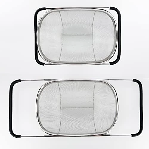 Over The Sink Collapsible Colander Kitchen Strainer Basket-Wash Vegetables And Fruits, Drain Cooked Pasta And Dry Dishes,6-Quart Capacity -Blue 12 Over The Sink Collapsible Colander Kitchen Strainer Basket-Wash Vegetables And Fruits, Drain Cooked Pasta And Dry Dishes,6-Quart Capacity -Blue - Image 10