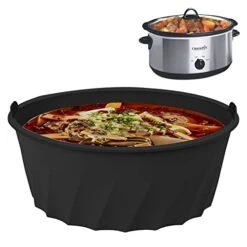 GENERIC Silicone Slow Cooker Liners - Fits For 7 8 QT Oval Crock POT - Food-Grade Material, Easy Cleanup, Reusable, Leak-Proof Alternative To Disposable Liners