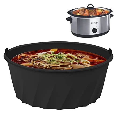 GENERIC Silicone Slow Cooker Liners - Fits For 7 8 QT Oval Crock POT - Food-Grade Material, Easy Cleanup, Reusable, Leak-Proof Alternative To Disposable Liners 3 GENERIC Silicone Slow Cooker Liners - Fits For 7 8 QT Oval Crock POT - Food-Grade Material, Easy Cleanup, Reusable, Leak-Proof Alternative To Disposable Liners