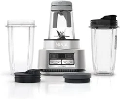 Ninja SS101 Foodi Smoothie Maker & Nutrient Extractor* 1200 WP, 6 Functions Smoothies, Extractions*, Spreads, SmartTORQUE, 14-oz. Smoothie Maker, (2) To-Go Cups & Lids, Silver -KitchenAid Shop 41KWW7eVunL. AC