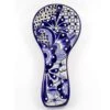 Ramic Spoon Rest - Hand Painted Talavera Ceramic Spoon Holder In Gift Box - Lead-Free And Dishwasher Safe - Blue And White Mexican Style Cuchara Azul Blanco