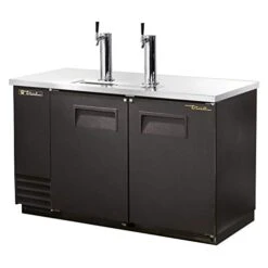 True Rue TDD-2-HC 59" Draft Beer System W/ (2) Keg Capacity - (2) Columns, Black, 115v