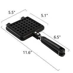 Pan Waffle, Nonstick Waffle Maker Pan, Stove Top Waffle Skillet For Belgian Waffles Sandwich Toaster, Breakfast, 5.5" L X 5.1" W, Sandwich Maker -KitchenAid Shop 41KfaFZFe0S