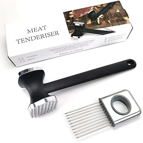 Kitchen Meat Tenderizer Sets - Heavy Duty Manual Hammer Mallet Tool And Meat Tenderizer Needle Tool,Meat Hammer Used For Steak, Chicken, Fish,Meat Pounder With Comfort Grip Handle 9 Kitchen Meat Tenderizer Sets - Heavy Duty Manual Hammer Mallet Tool And Meat Tenderizer Needle Tool,Meat Hammer Used For Steak, Chicken, Fish,Meat Pounder With Comfort Grip Handle - Image 7