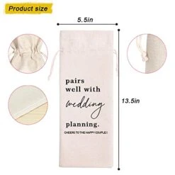 Wedding Gifts Wine Bag|Engagement Wine Bag|Engagement Gift|Wedding Planning Gift|Pairs Well With Planning A Wedding Mr And Mrs Wedding Gifts For Couple(11MA18)