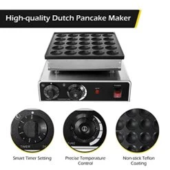Dutch Pancake Maker Electric Mini Pancake Iron Muffin Machine 25pcs Non-stick Dorayaki Maker 110V Commercial Home Kitchen Dutch Pancakes Machine For Baking Crepes, Muffins, Dutch Pancakes 10 Dutch Pancake Maker Electric Mini Pancake Iron Muffin Machine 25pcs Non-stick Dorayaki Maker 110V Commercial Home Kitchen Dutch Pancakes Machine For Baking Crepes, Muffins, Dutch Pancakes -KitchenAid Shop 41Kk5ls1wyL