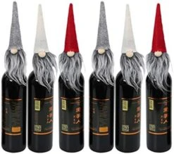 6pcs Christmas Wine Bottle Topper Covers Gnome Hat Wine Bottle Decorations Christmas Party Favors Supplies Gifts (red) -KitchenAid Shop 41Kq2DhRDTL. AC