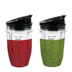 Blender Cups For Ninja Blender, 18OZ Cup With Sip & Seal Lids Compatible With 900w 1000w Nutri Ninja Blender Auto IQ Series (2 Pack) -KitchenAid Shop 41KsKnHP6EL
