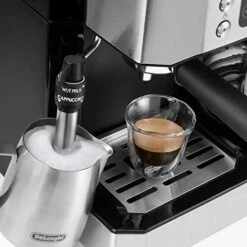 De'Longhi All-in-One Combination Coffee Maker & Espresso Machine + Advanced Adjustable Milk Frother For Cappuccino & Latte + Glass Coffee Pot 10-Cup, COM532M -KitchenAid Shop 41L0U2d8hAL