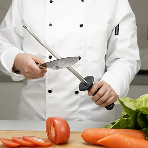 117N Professional Kitchen Knife Sharpening Honing Steel Sharpener Rod Restore Blade Quickly(10 Inch) 7 117N Professional Kitchen Knife Sharpening Honing Steel Sharpener Rod Restore Blade Quickly(10 Inch) - Image 5