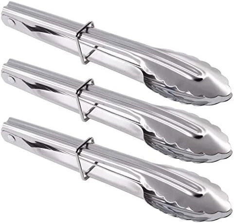 Mini Tongs With Silicone Tips 7-Inch Small Serving Tongs, Set Of 3 (Black White Gray) 12 Mini Tongs With Silicone Tips 7-Inch Small Serving Tongs, Set Of 3 (Black White Gray) - Image 10