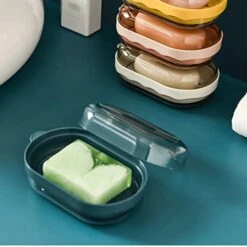 AKAAYU Drainage Soap Box Travel Soap Holder, ABS+PP Material Portable Soap Dish Soap Dispenser, Suitable For Camping Gym Travel. -KitchenAid Shop 41LByzC3wxL