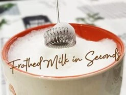 GENERIC Coffee Electric Milk Frother With Stand, Foam Maker, Mini Blender Handheld, Battery Operated, Stainless Steel Whisk -KitchenAid Shop 41LMidwg3cL