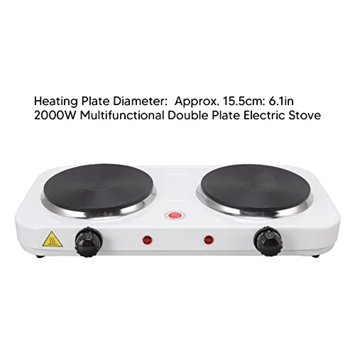 Double Hot Plate Stove, 2000W Overheat Protection US Plug 110V Small Electric Stove For Kitchen For Dormitory 8 Double Hot Plate Stove, 2000W Overheat Protection US Plug 110V Small Electric Stove For Kitchen For Dormitory - Image 6