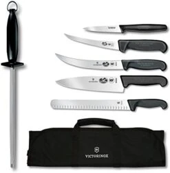 Victorinox Fibrox Pro Ultimate Competition BBQ Set, Knife Roll, 8-Piece -KitchenAid Shop 41LRgGZ2TL. AC
