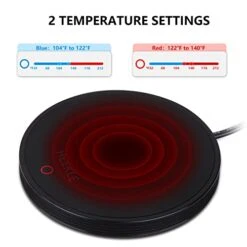 Coffee Mug Warmer For Desk, Heekle Smart Coffee Cup Warmer With Auto Shut Off, 2 Temperature Settings Electric Mug Warmer Candle Warmer, Portable Tea Warmer For Travel Office And Home Black (No Cup) -KitchenAid Shop 41LTDTG52HL