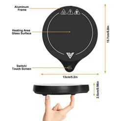 Coffee Mug Warmer, Electric Beverage Warmer With Five Temperature Settings (Up To 212℉/100℃), Coffee Warmer Plate For Cocoa Tea Water Milk With Auto Shut Off, Office/Home Use, Blackk (No Mug) -KitchenAid Shop 41LVgpLTbmL