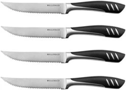 Serrated Steak Knife Set | Meat Knife Set BBQ, Meat Knife For Table | Sharp Knife Set, Dinner Knives, Gourmet Steak Knives, Black Knife Set | Serrated Steak Knives Set Of 4 13 Serrated Steak Knife Set | Meat Knife Set BBQ, Meat Knife For Table | Sharp Knife Set, Dinner Knives, Gourmet Steak Knives, Black Knife Set | Serrated Steak Knives Set Of 4 -KitchenAid Shop 41LX7yDNpwL. AC