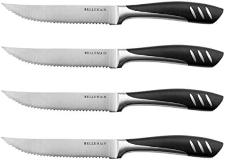 Serrated Steak Knife Set | Meat Knife Set BBQ, Meat Knife For Table | Sharp Knife Set, Dinner Knives, Gourmet Steak Knives, Black Knife Set | Serrated Steak Knives Set Of 4 7 Serrated Steak Knife Set | Meat Knife Set BBQ, Meat Knife For Table | Sharp Knife Set, Dinner Knives, Gourmet Steak Knives, Black Knife Set | Serrated Steak Knives Set Of 4 - Image 5