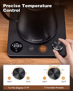 Gooseneck Electric Kettle 1.0L With Temperature Control,Ultra Fast Boiling Hot Water Kettle For Pour-Over Coffee/Tea,100% Stainless Steel, 5 Variable Presets, 12H Keep Warm,Leak-Proof, 1200W -KitchenAid Shop 41LZQzWqLiL