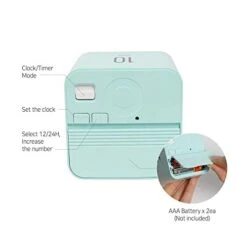 Multi Cube Timer/Rotating Timer, Simple Operation, Clock & Timer (White) -KitchenAid Shop 41LbBEHrprL