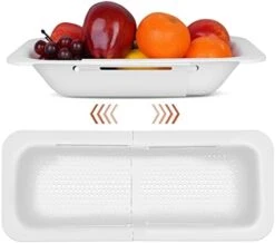 Colander Silicone, AKosco Strainer Collapsible With Extendable Handle Over The Sink Colander Drain Basket For Pasta Vegetable Fruit Dishes Home Kitchen -KitchenAid Shop 41Ld9QxRHYL. AC