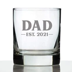 Dad Est 2023 - New Father Whiskey Rocks Glass Gift For First Time Parents - Bold 10.25 Oz Glasses -KitchenAid Shop 41Lgy7EmRNL
