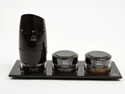 Peugeot Zanzibar U'Select Pepper Mill With 3 Interchangeable Peppers And Tray Set, Black