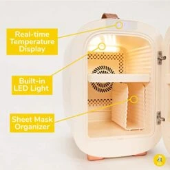 Vanilla Skincare Fridge- Ice Cream Series- 5 Liters With LED Light, Temperature Display, Silent Mode For Dorm Room, Bedroom, Office 14 Vanilla Skincare Fridge- Ice Cream Series- 5 Liters With LED Light, Temperature Display, Silent Mode For Dorm Room, Bedroom, Office -KitchenAid Shop 41Ljvt3K8FL