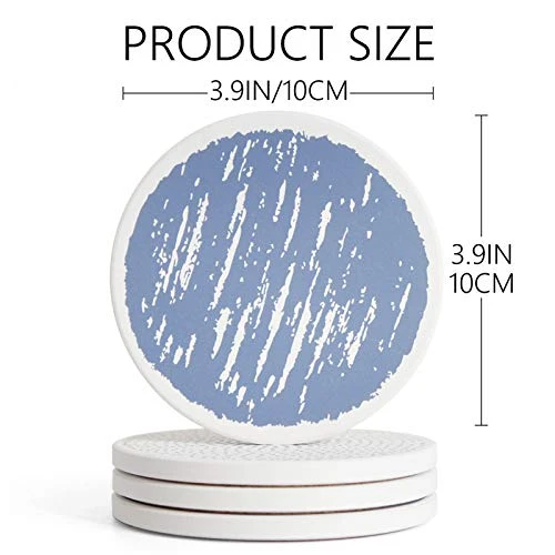 Absorbing Stone Coasters For Drinks Cork Base, With 2 Holder, For Housewarming, Apartment Kitchen Room Bar Decor, Suitable For Wooden Table, Set Of 16 (Blue) 5 Absorbing Stone Coasters For Drinks Cork Base, With 2 Holder, For Housewarming, Apartment Kitchen Room Bar Decor, Suitable For Wooden Table, Set Of 16 (Blue) - Image 3