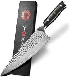 Japanese Chef Knife - 8 Inch - 67 Layer Damascus Knife - Effortless Professional Chef's Kitchen Knives - Ultra Sharp Steel Blade, Ergonomic Handle & Durable Cutting Core For Veg, Meat & Sushi -KitchenAid Shop 41LpUAEzRgL. AC 1