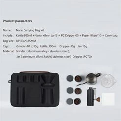 Coffee Grinder Maker Handbag Suits Utensils 6Piece Set Black Portable For Kitchen Home Trave Office -KitchenAid Shop 41LqP9AJzcL