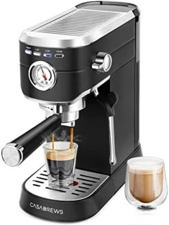Espresso Machine 20 Bar, Professional Espresso Maker With Milk Frother Steam Wand, Compact Espresso Coffee Machine With 34oz Removable Water Tank For Cappuccino, Latte, Gift For Dad Or Mom -KitchenAid Shop 41LtrVq65L. AC