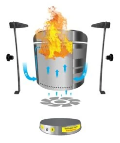 Biostove, Revolutionized Biomass Cooking Stove, Smokeless Stove/Chulha, Wood Or Paper Waste Burning Backpacking Stove For Outdoor Hiking Picnic BBQ (Gasification Chulha, Stainless Steel - EXL) -KitchenAid Shop 41Lu9VY7tVL