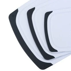 Cutting Board Set Of 3 - THETIS Chopping Boards With Deep Juice Grooves, Rubber Handle, Non-Slip Feet, Kitchen Thicker Boards For Vegetable & Fruit, Meat, Dishwasher Safe - Black -KitchenAid Shop 41LuJbZeUxL