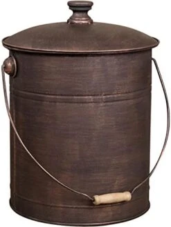 Magabeli Ash Bucket With Lid Outdoor And Indoor Coal Bucket For Fireplace Medium Fire Bucket Metal Ash Can For Grill Charcoal Bucket Essential Tools For Fireplace Fire Pit Wood Burning Stove Black -KitchenAid Shop 41LwZp3JySL. AC