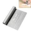 Pro Dough Pastry Scraper/Cutter/Chopper Stainless Steel Mirror Polished With Measuring Scale Multipurpose- Cake, Pizza Cutter - Pastry Bread Separator Scale Knife (1)