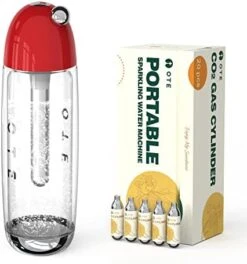 Sparkling Water Maker -Portable Soda Maker Machine For Home, 450ml Compact Size With 20 Mini Cylinders Included, Seltzer Water Maker No Electricity, Double Layer PET Bottle, BPA Free, Double Pressure Relief Valves, Silver -KitchenAid Shop 41M kgBf8LL. AC