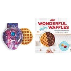 Dash Ash Mini Waffle Maker Machine For Individuals, Paninis, Hash Browns & DCB001MW Wonderful Mini Waffles Recipe Book With Gluten, Vegan, Paleo, Dairy + Nut Free Options