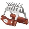 Meat Handler Shredder Claws Set Of 2 - Wood Stainless Steel BBQ Pulled Pork Paws For Shredding Handing Carving Food -KitchenAid Shop 41MANF7p3ML