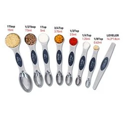 Measuring Spoons 18/8 Stainless Steel Measuring Spoons Set Of 7 Piece With 1 Leveler Dry And Liquid Ingredients (Dual Sided) -KitchenAid Shop 41ME0AveivL
