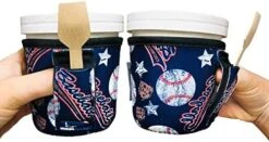 Ice Cream Cooler Sleeve - Neoprene Ice Cream Pint Holder With Handle And Pocket - Tear Resistant Cooler & Container - Machine Washable & Leak Proof Cup Cover For Yogurt & Frozen Desserts -KitchenAid Shop 41MJJ3PbZGL. AC