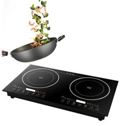 Digital Induction Cooktop,2400W 110V Double Burners Electric Stove, Countertop Burner With Legs, Induction Cooker Vitro Ceramic Glass Black Surface For Cast Iron Pan (1200W+1200W) 10 Digital Induction Cooktop,2400W 110V Double Burners Electric Stove, Countertop Burner With Legs, Induction Cooker Vitro Ceramic Glass Black Surface For Cast Iron Pan (1200W+1200W) -KitchenAid Shop 41MOYVTW6aL