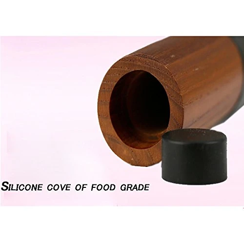 Wooden Manual Salt And Pepper Grinder Set With Detachable Ceramic Mechanism Adjustable Salt Mill, Beige And Coffee 6 Wooden Manual Salt And Pepper Grinder Set With Detachable Ceramic Mechanism Adjustable Salt Mill, Beige And Coffee - Image 4