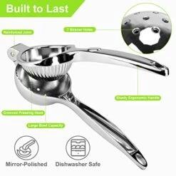 Lemon Squeezer, Nicehelper Handheld Manual Lime Squeezer, Heavy Duty Large Lemon Juicer, Stainless Steel Citrus Press With Long Ergonomic Handle, For Lemon, Citrus, Lime, Orange, Fruit, Pomegranate -KitchenAid Shop 41MStbCtm0L