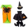 E-Living Halloween Wine Bottle Covers, Orange & Green Spider Cape W/Black Witch Outfit -KitchenAid Shop 41MUktCuaeL