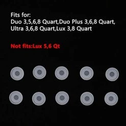 10 Pack Float Valve Gaskets For Pressure Cooker Duo 3, 5, 6, 8 Quart, Duo Plus 3, 6, 8 Quart, Ultra 3, 6, 8 Quart, Lux 3, 8 Quart, Float Valve Silicone Caps