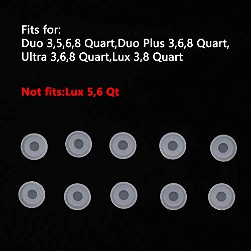 10 Pack Float Valve Gaskets For Pressure Cooker Duo 3, 5, 6, 8 Quart, Duo Plus 3, 6, 8 Quart, Ultra 3, 6, 8 Quart, Lux 3, 8 Quart, Float Valve Silicone Caps 3 10 Pack Float Valve Gaskets For Pressure Cooker Duo 3, 5, 6, 8 Quart, Duo Plus 3, 6, 8 Quart, Ultra 3, 6, 8 Quart, Lux 3, 8 Quart, Float Valve Silicone Caps