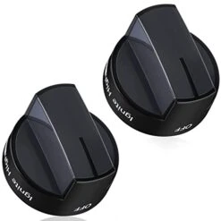 2 Pack W10339442 Whirlpool Stove Knobs, Durable Burner Knob Stove Oven Knob - Compatible For Whirlpool Range/ Stove/ Oven - Replaces PS11753188, WPW10339442, WPW10339442VP